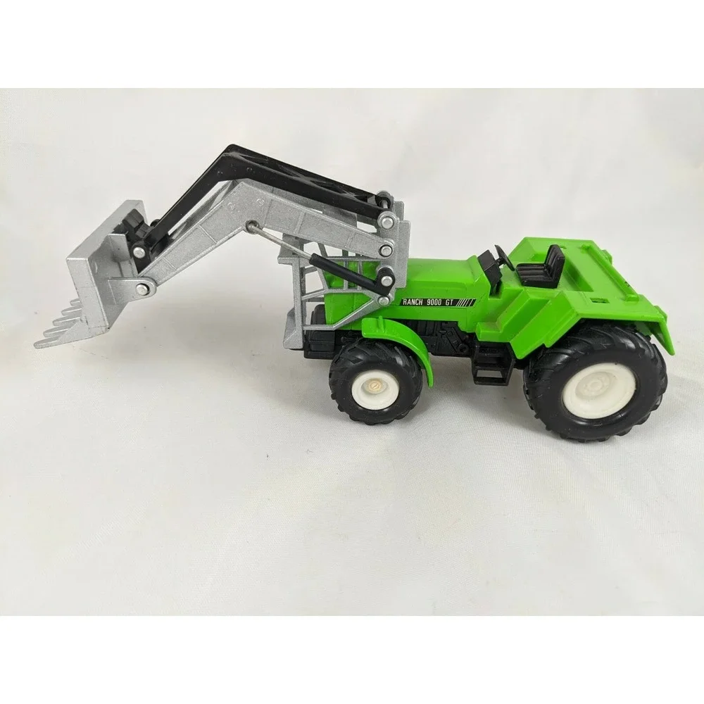 Ranch 9000 GT Green Tractor Diecast Metal Friction Vehicle Toy 8.5 Inch Long